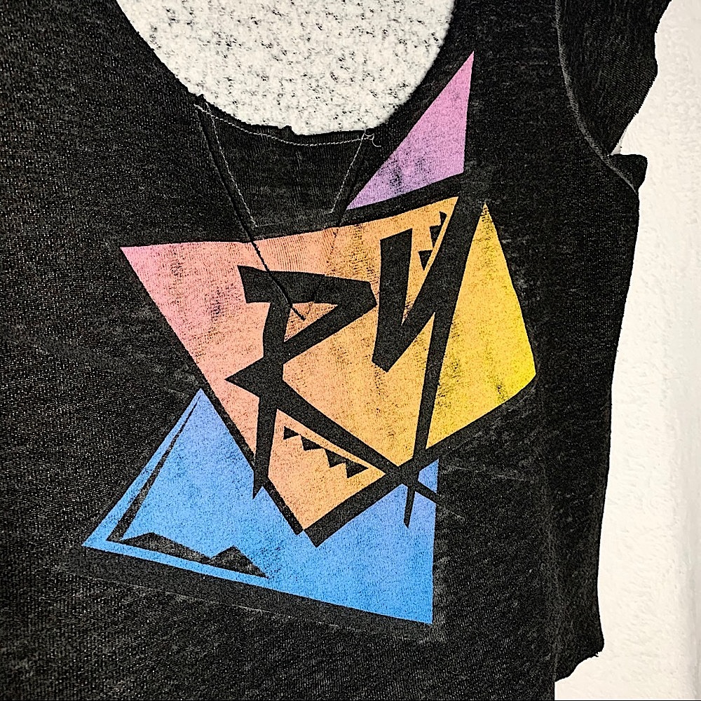 Rebel Yell Sweatshirt Graphic Dark Gray 90’s Retro Crop Small Sale - Picture 3 of 7